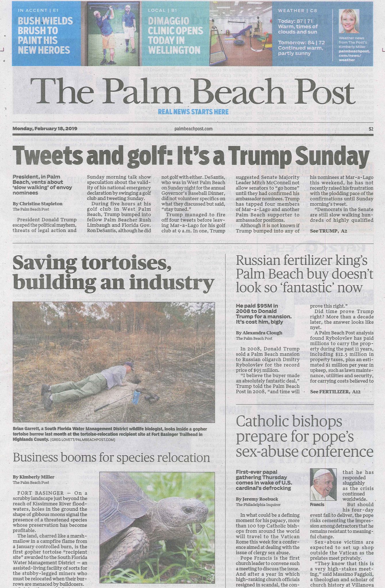 Palm Beach Post Feb. 18, 2019 Palm Beach Show